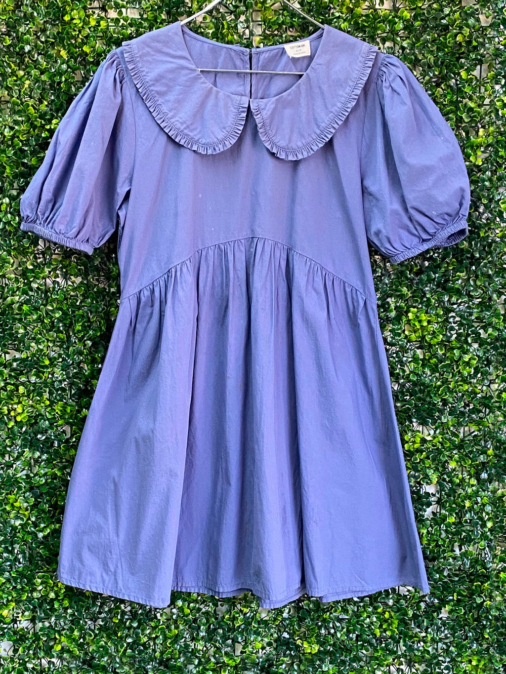 Cotton On Dusty Blue Peter Pan Collar Mini Dress — front