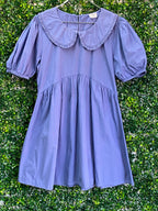 Cotton On Dusty Blue Peter Pan Collar Mini Dress — front