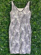 Country Road Ivory & Black Botanical-Print Sheath Dress — detail
