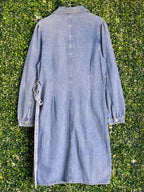 Jie Hang Finery Blue Denim Shirt Dress — back