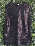 Y&G Black Sequin Mini Dress — front