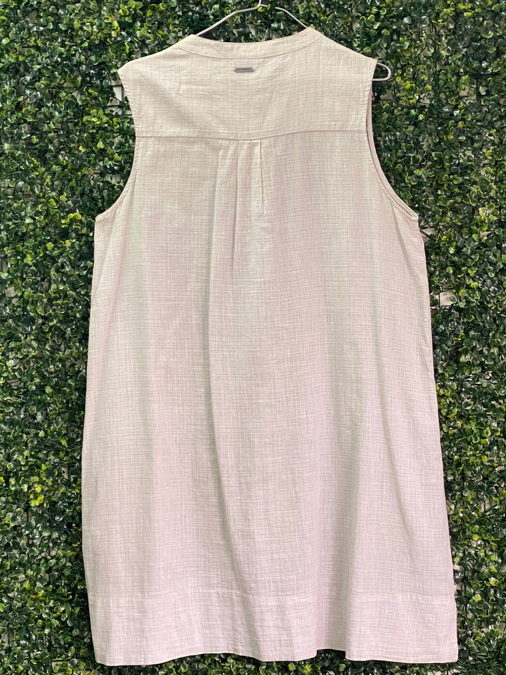 Earthaddict Natural Cotton Sleeveless Shirt Dress — back