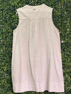 Earthaddict Natural Cotton Sleeveless Shirt Dress — back