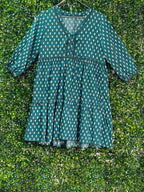 Mr Price Teal Daisy Print Cotton Smock Dress — front