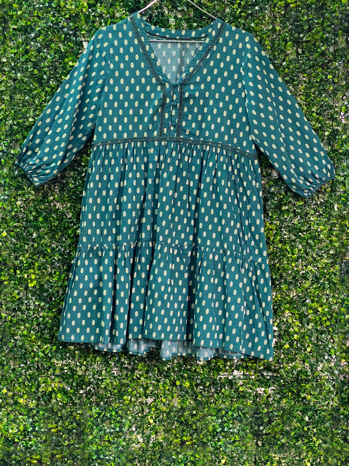 Mr Price Teal Daisy Print Cotton Smock Dress — front