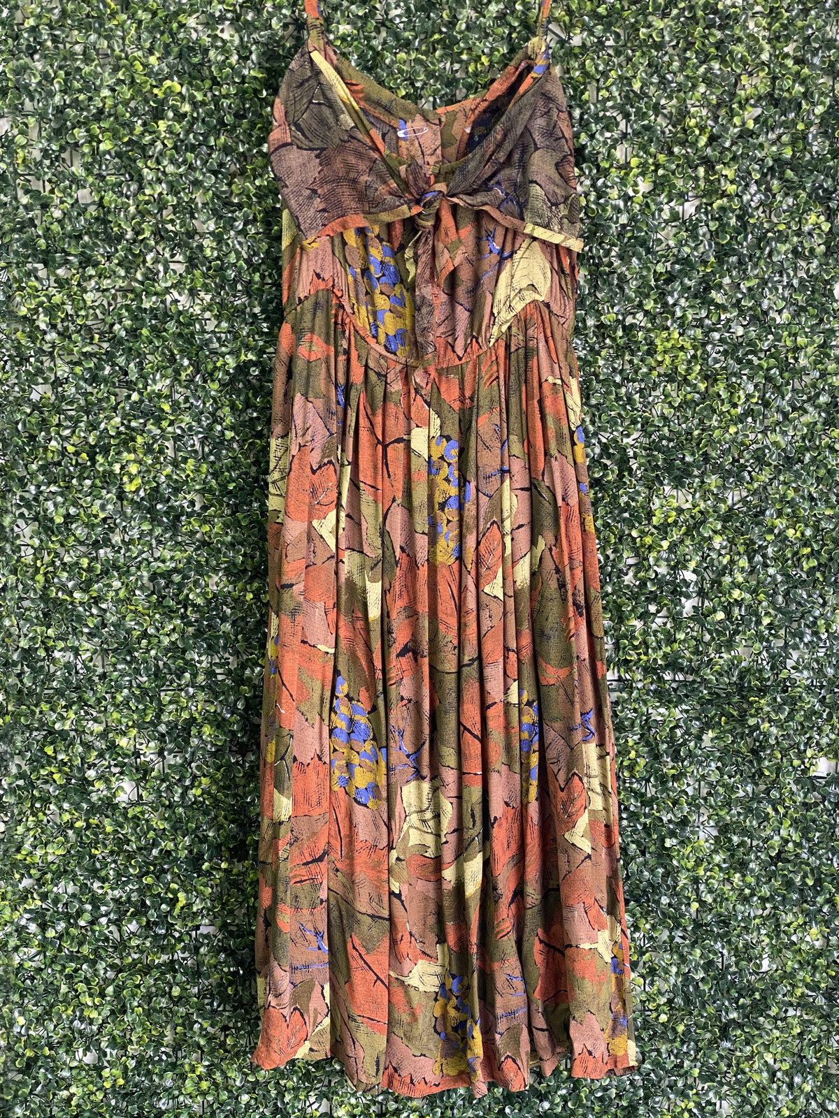 Gemini by Christo Rust Floral Strappy Maxi Dress — back