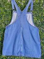 1996DNM Blue Denim Dungaree Mini Dress — back