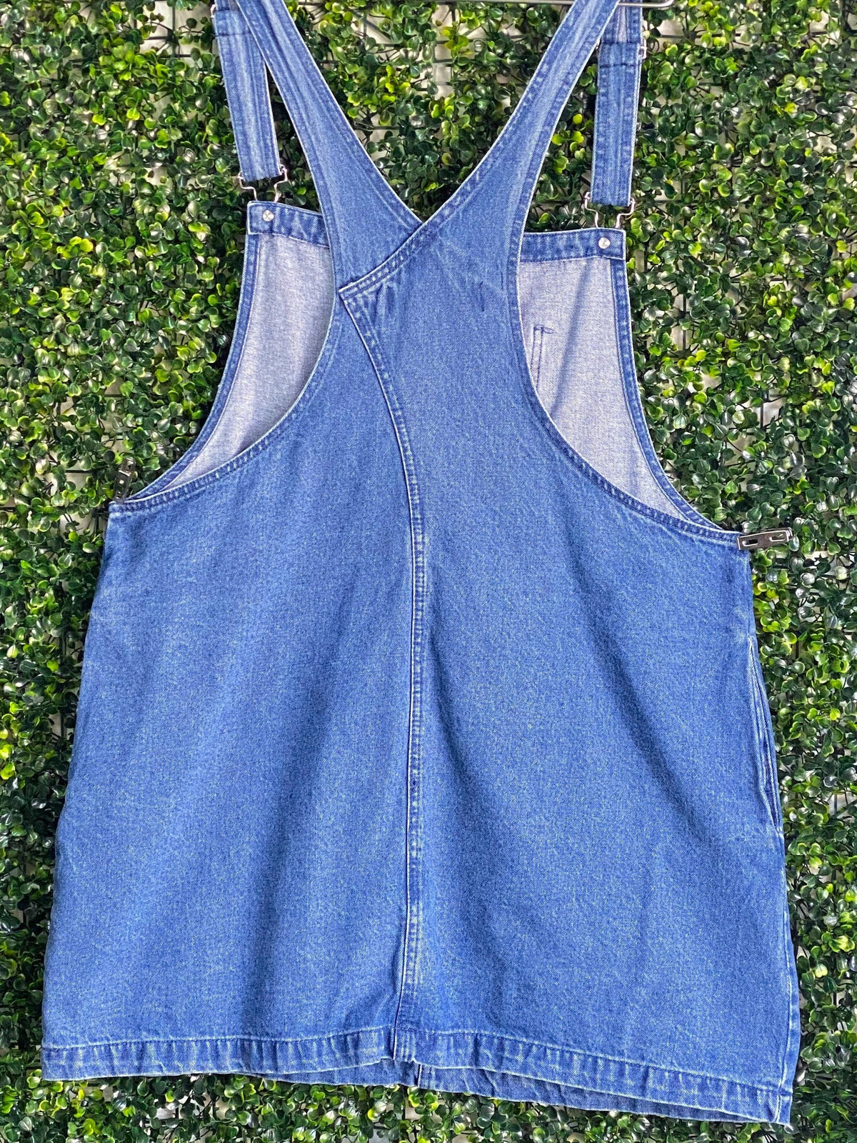 1996DNM Blue Denim Dungaree Mini Dress — back