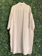Earthaddict Natural Linen Oversized Shirt Dress — back