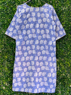 Periwinkle Floral Shift Dress — detail