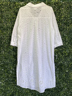 Miss Country White Broderie Shirt Dress — back