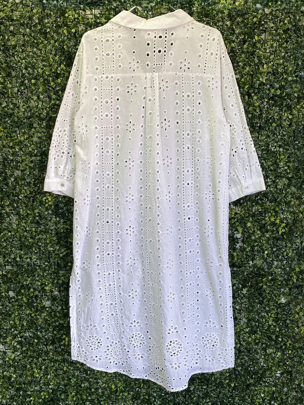 Miss Country White Broderie Shirt Dress — back