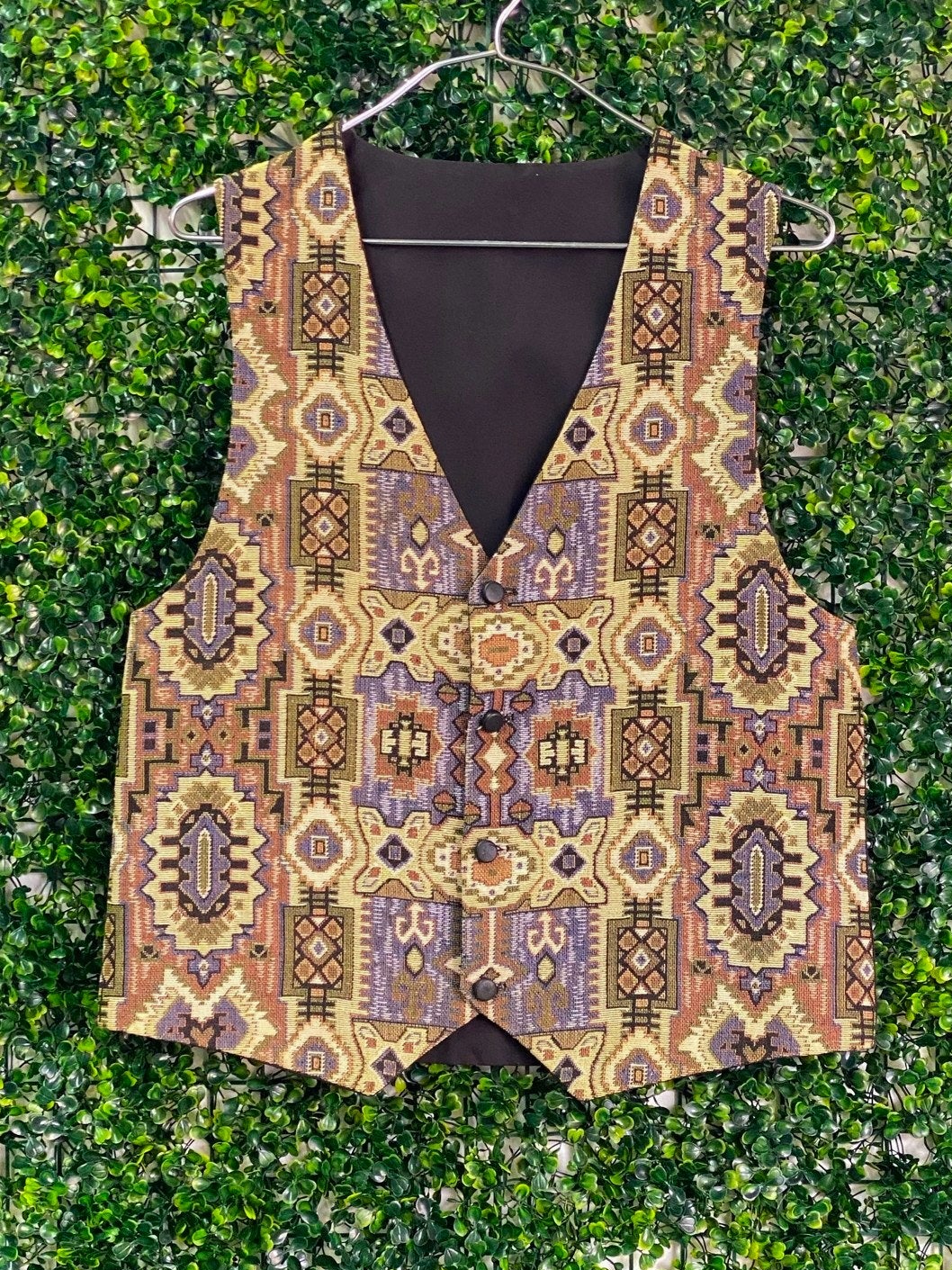 Bear Buddy Geometric Tapestry Waistcoat — 01_front