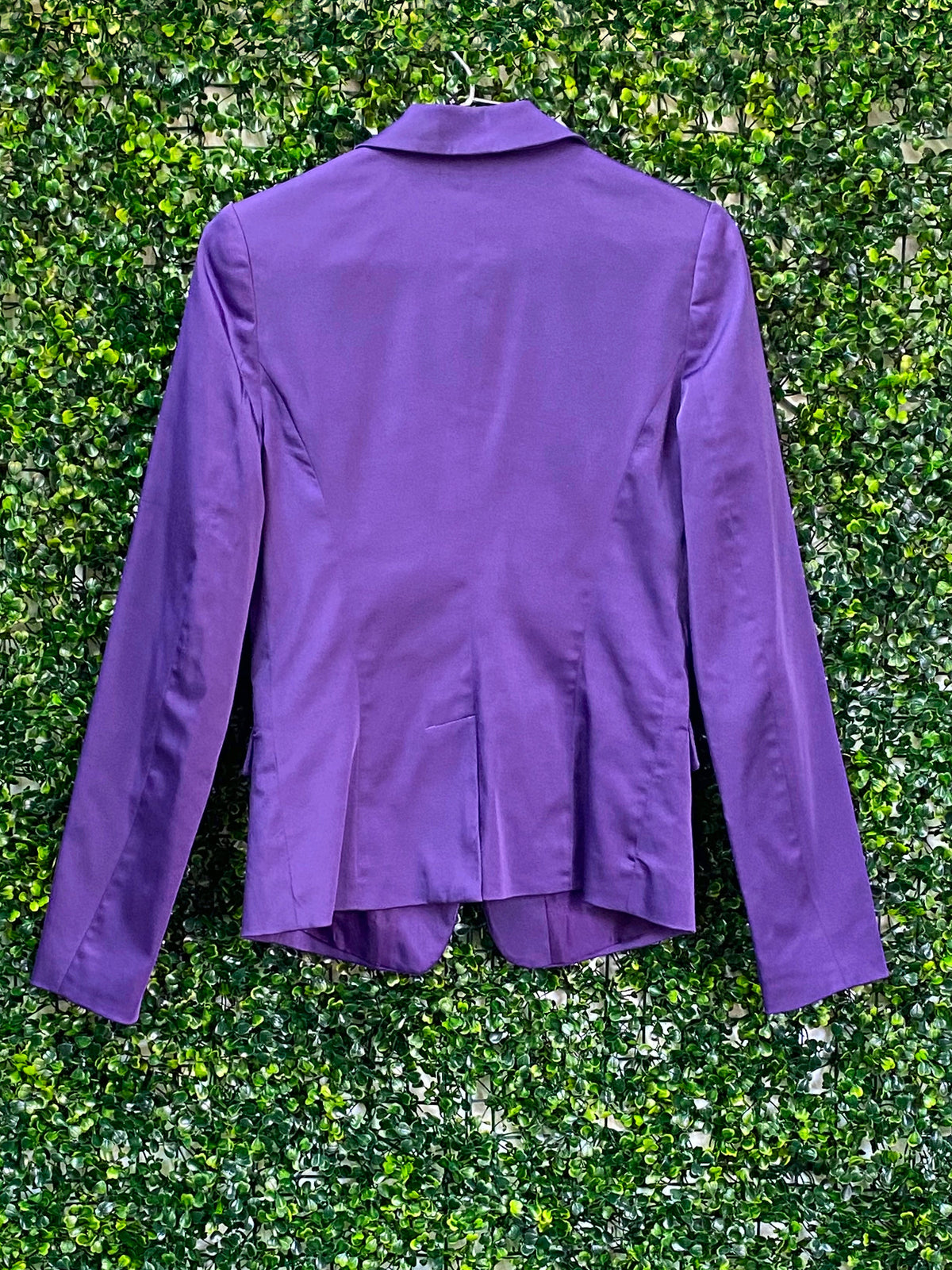 NAF NAF Purple Single-Button Tailored Blazer — back