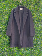 Woolworths Charcoal Longline Open Coat — front