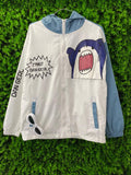 Playful Shark Graphic Hooded Jacket