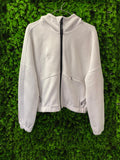 Superdry White Zip-Up Hoodie