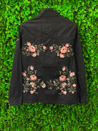 1996 Black Embroidered Military Jacket