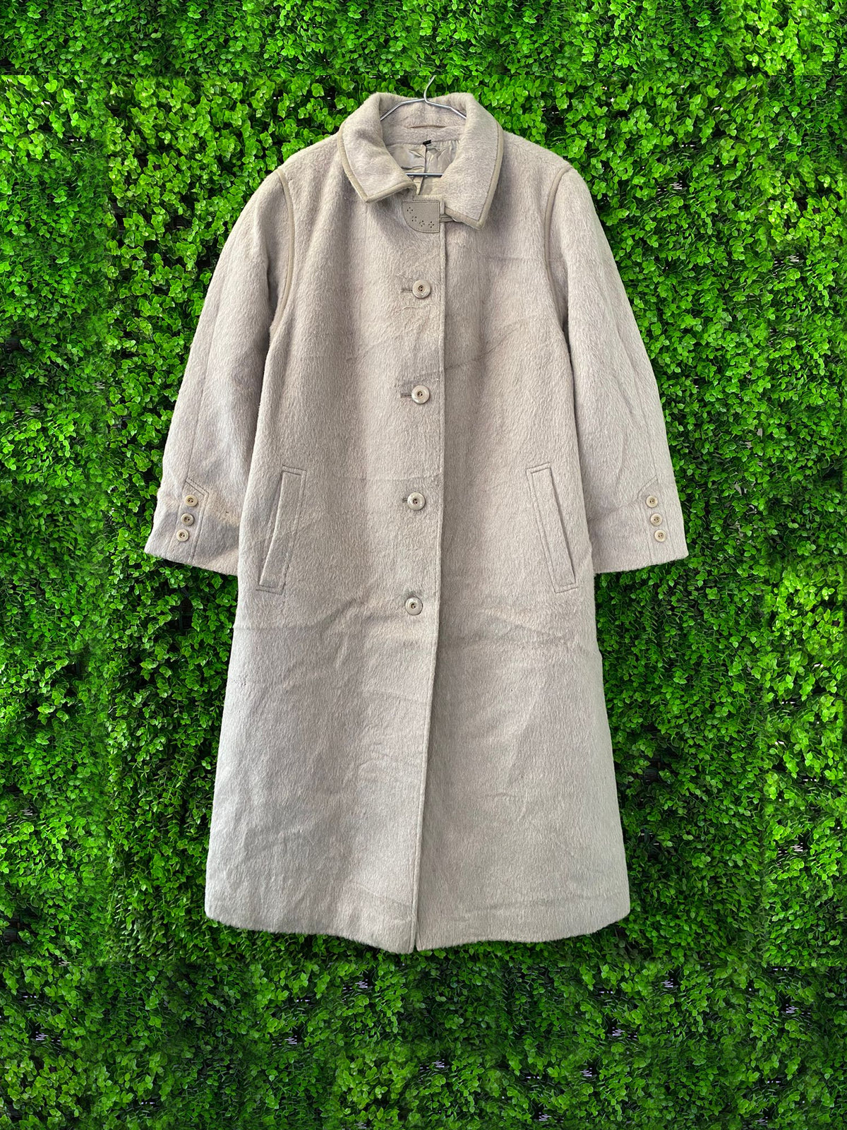 Canda Beige Alpaca Wool Blend Coat