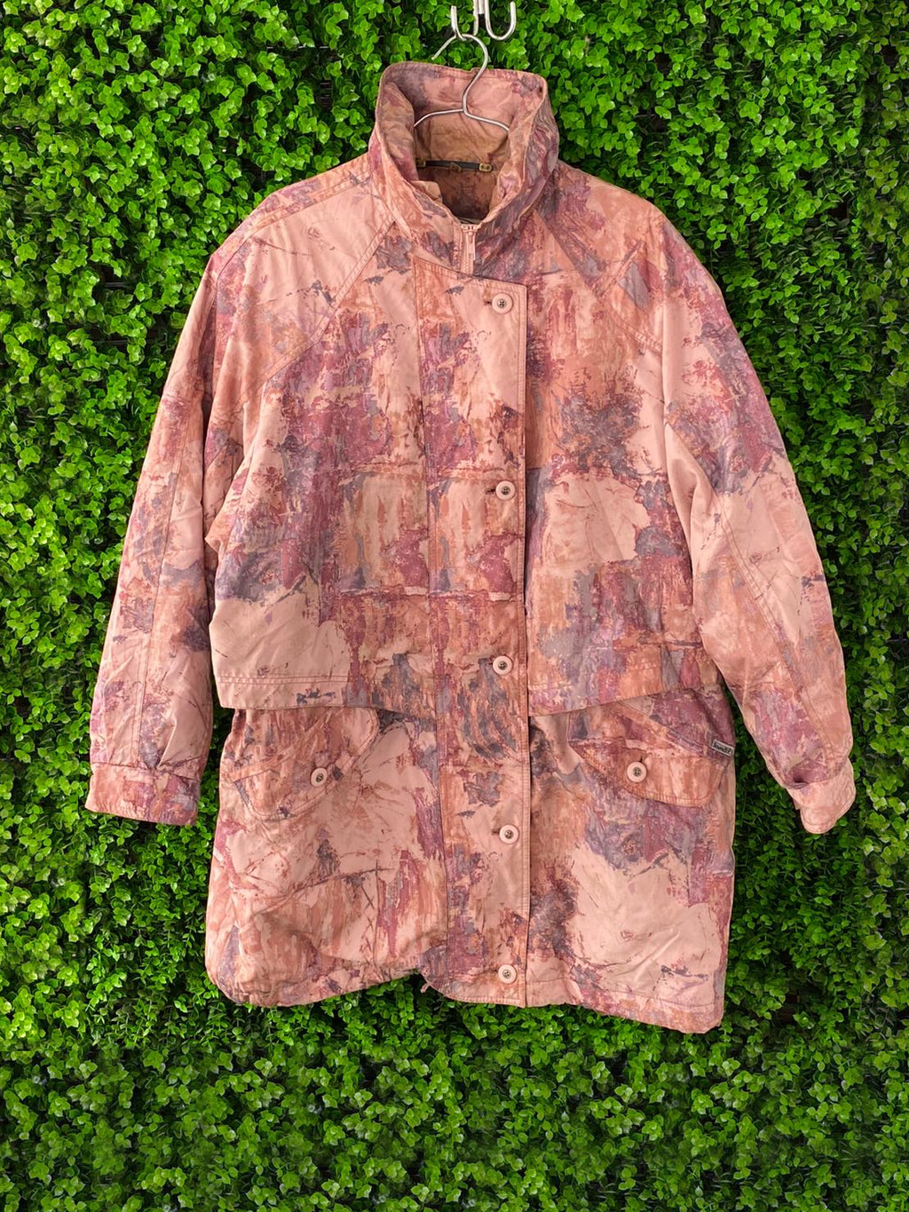 Your Sixth Sense Pink Abstract Print Utility Jacket