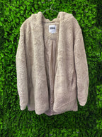 Urban Classics Beige Teddy Hooded Jacket