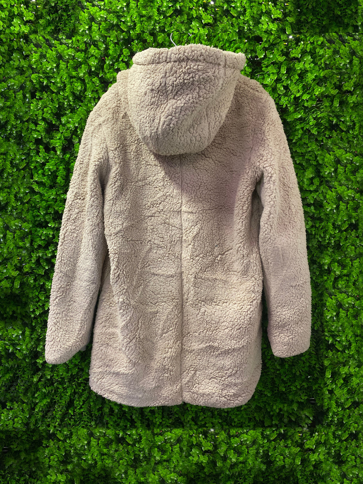 Urban Classics Beige Teddy Hooded Jacket