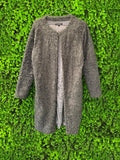 M.A.P.P Jeans Grey Textured Longline Cardigan Coat