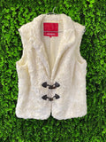 Manguun Cream Faux Fur Toggle Vest