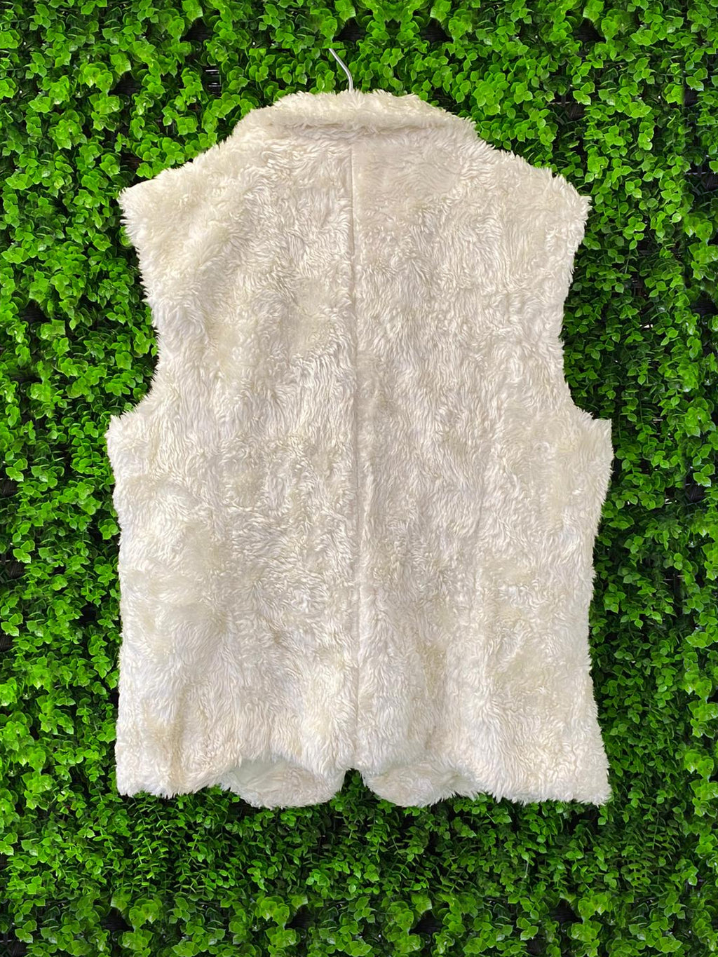 Manguun Cream Faux Fur Toggle Vest
