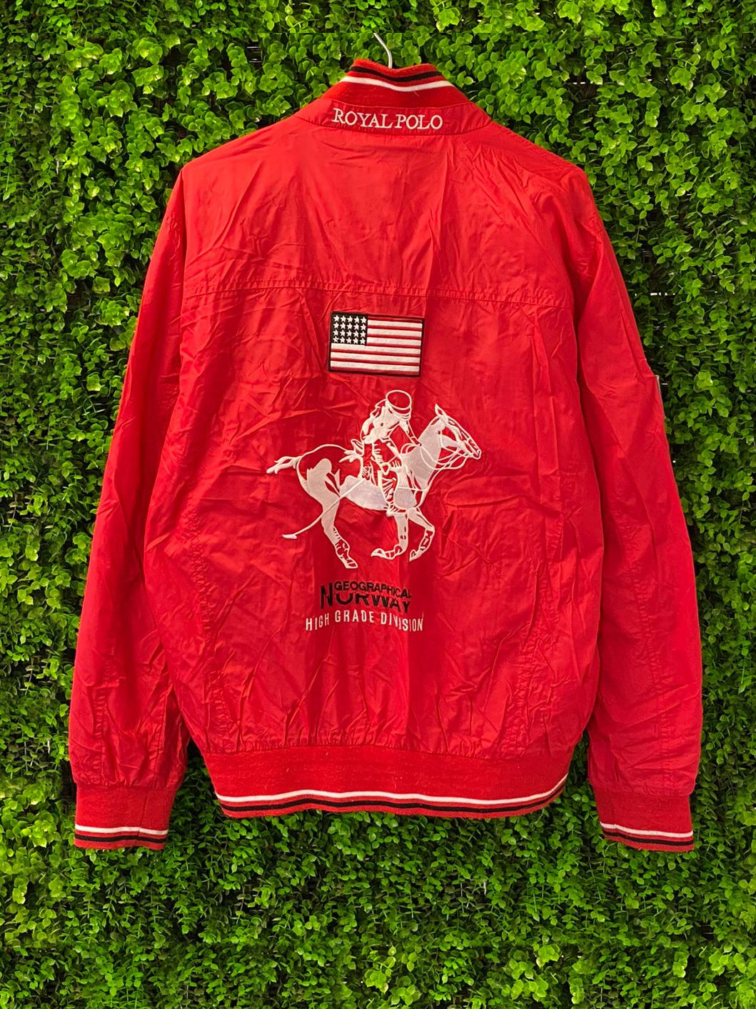 Cigale Men Red Royal Polo Windbreaker Jacket