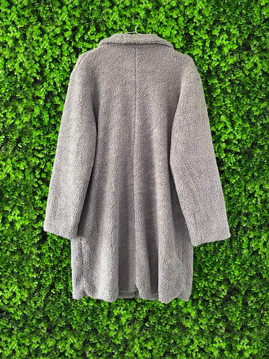 Grey Teddy Longline Coat