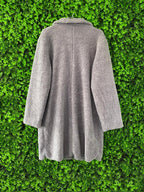 Grey Teddy Longline Coat