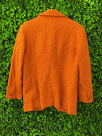 Burnt Orange Textured Tailored Blazer