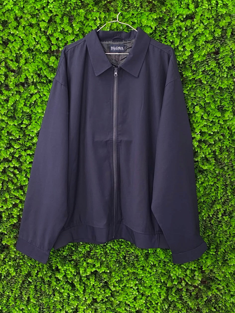 HLOBA Navy Zip-Front Lightweight Jacket
