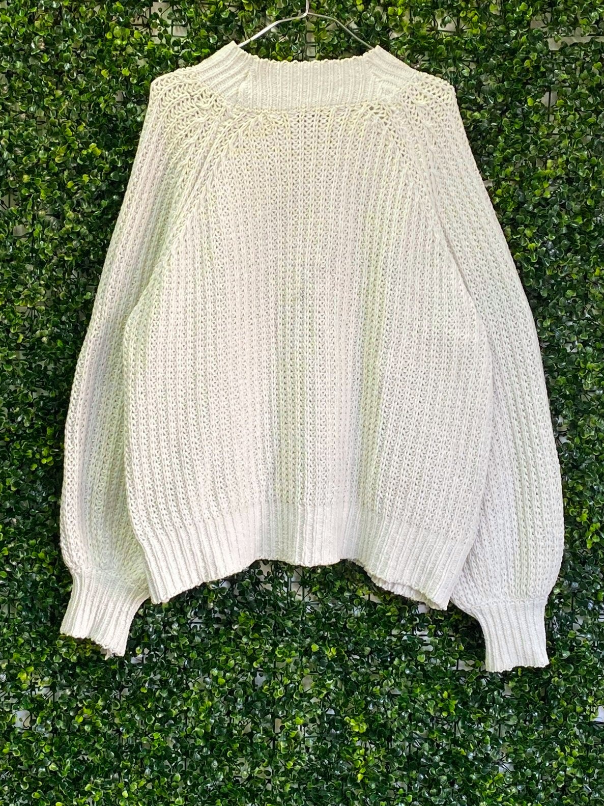 Woolworths Cream Chunky Knit Sweater — back