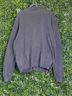 Hilton Weiner Charcoal Cotton Button Cardigan — back