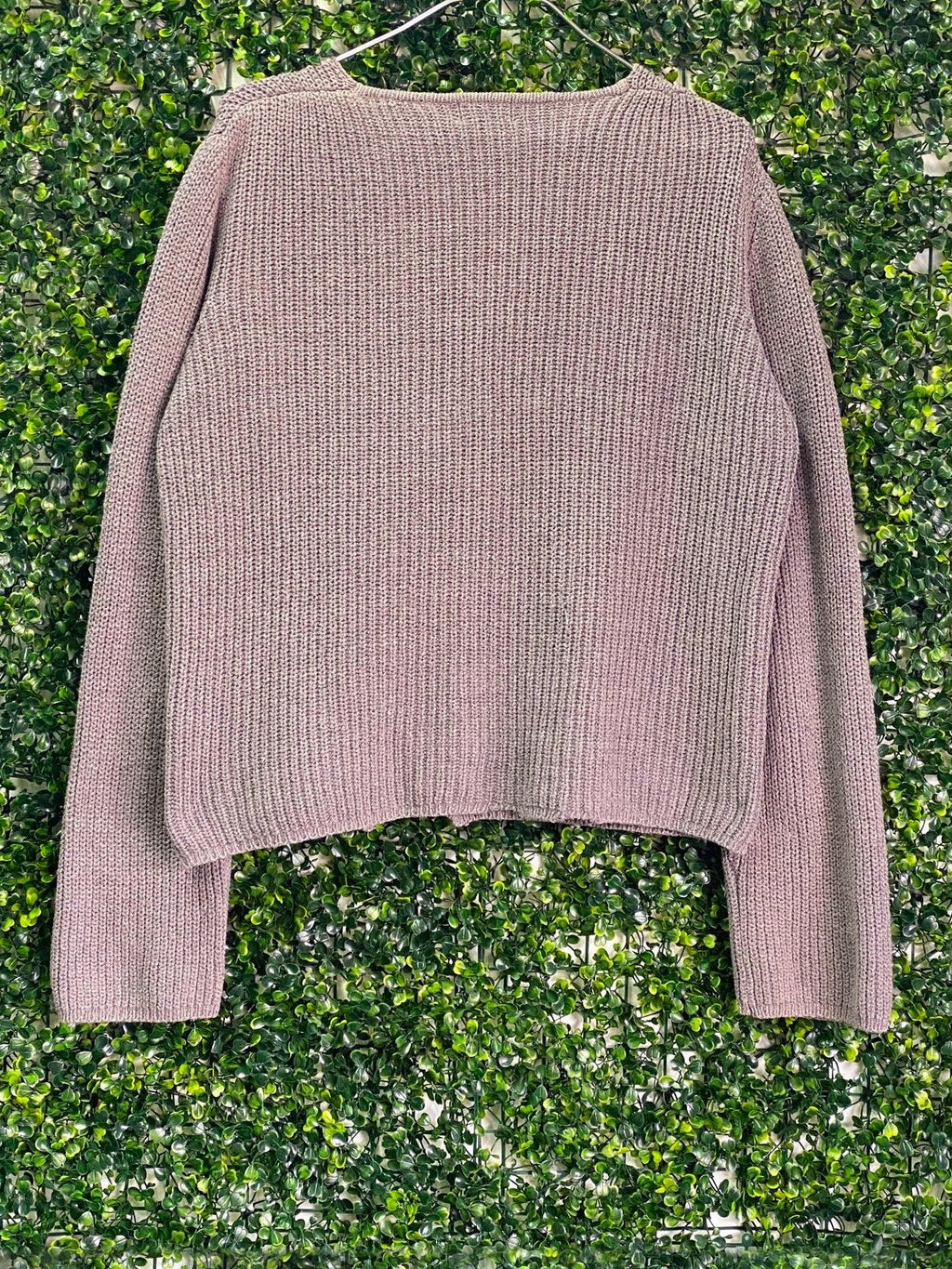 Camera Women Taupe Ribbed Button Cardigan — back