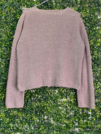 Camera Women Taupe Ribbed Button Cardigan — back