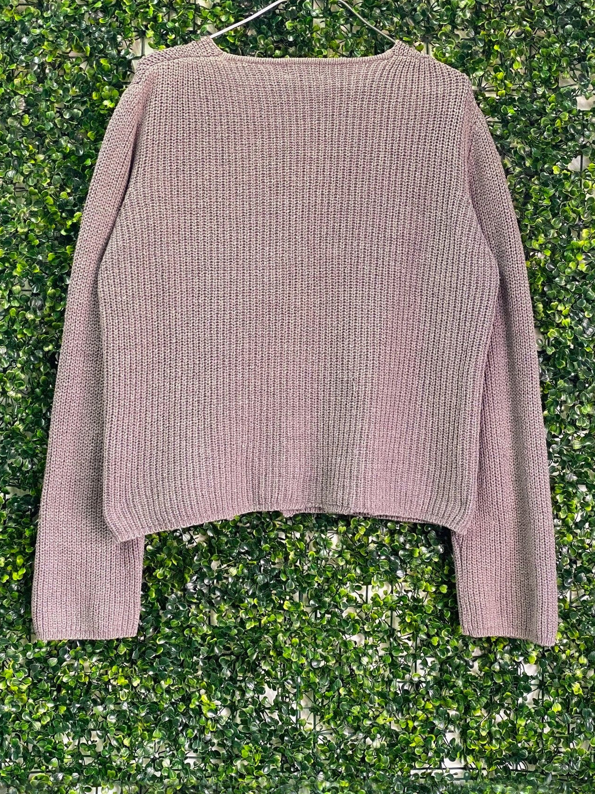 Camera Women Taupe Ribbed Button Cardigan — back