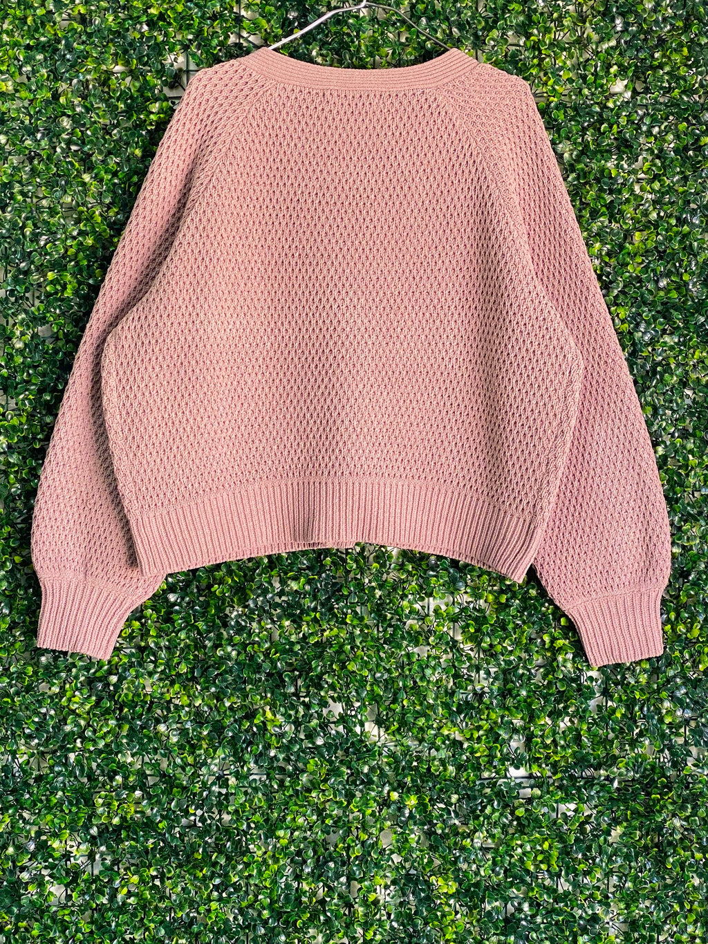 Woolworths Taupe Textured Button-Front Cardigan — back