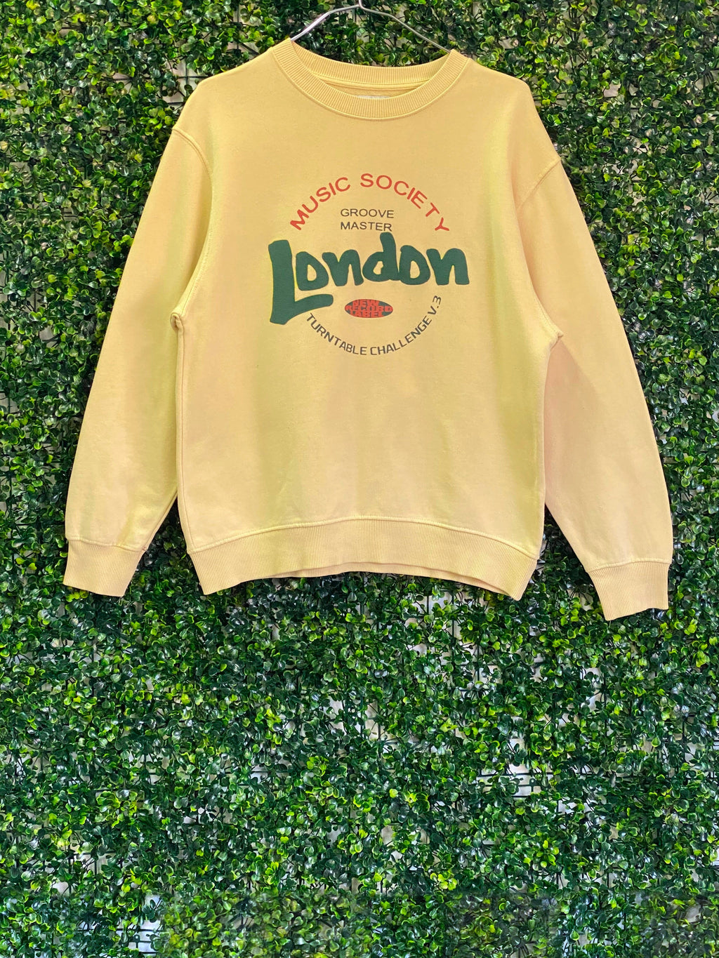 Zara Yellow London Graphic Sweatshirt — front