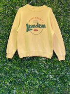 Zara Yellow London Graphic Sweatshirt — front