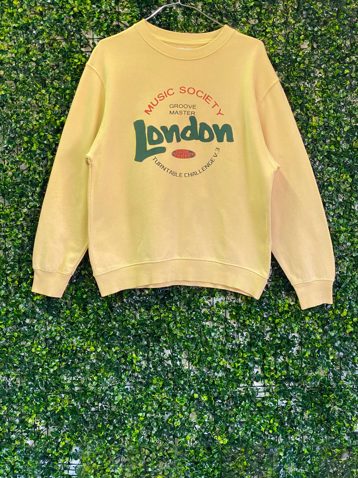 Zara Yellow London Graphic Sweatshirt — front