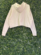 Puma Cream Cropped Sports Graphic Hoodie — back