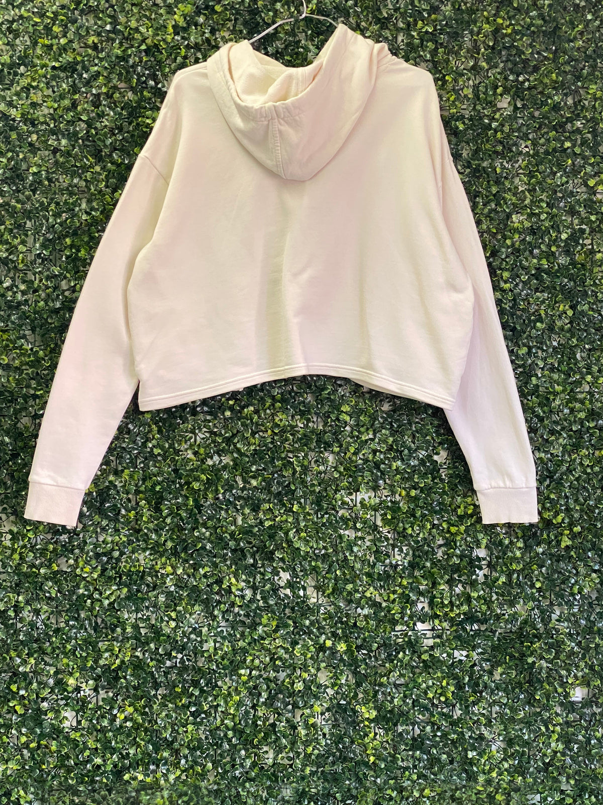 Puma Cream Cropped Sports Graphic Hoodie — back