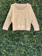 Woolworths Cream Open-Knit Cotton Blend Jersey — back