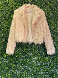 Kaimen Ivory Sequin Textured Cardigan — front