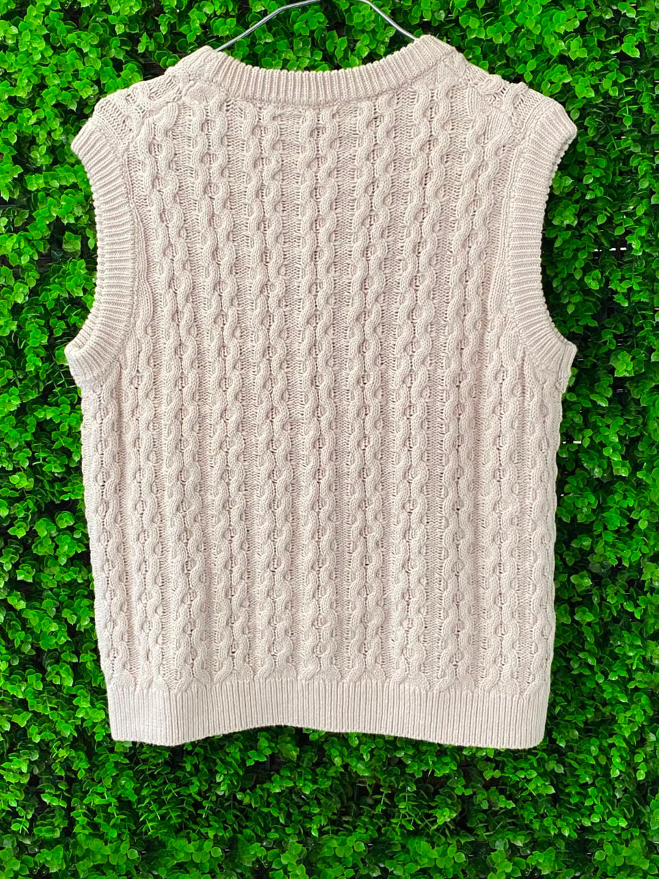 Woolworths Ivory Cable-Knit Sleeveless Vest