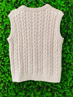 Woolworths Ivory Cable-Knit Sleeveless Vest