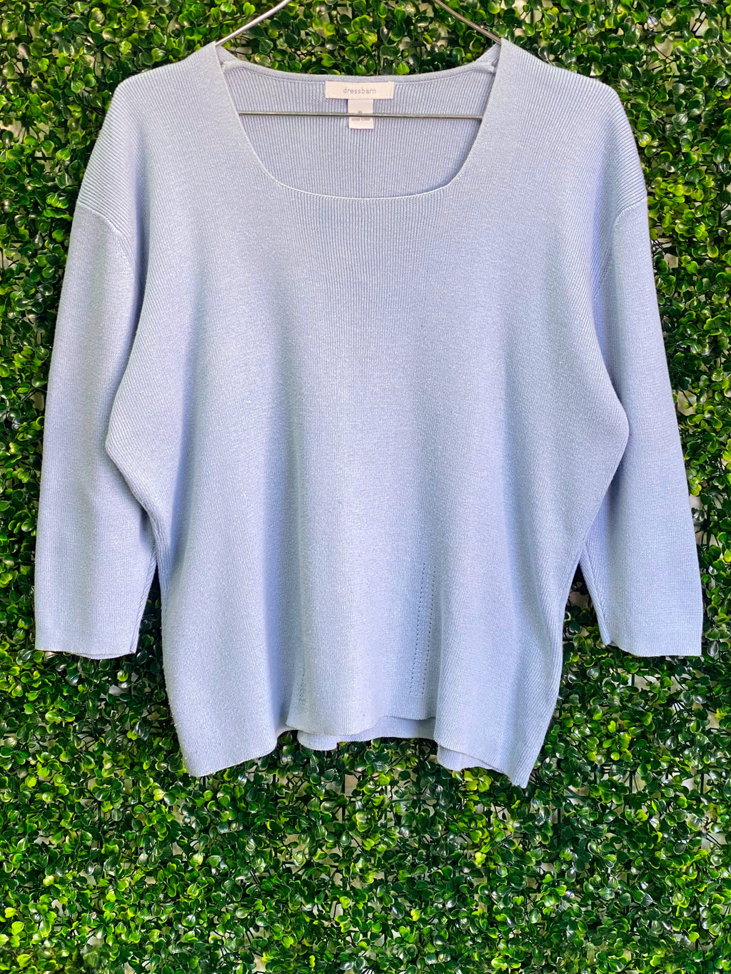 Dreamsdam Lavender Square-Neck Knit Top — front